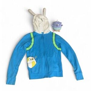 Fionna & Cake Adventure Time Zipper Hoodie Small Cosplay Costume Hot Topic T.V.